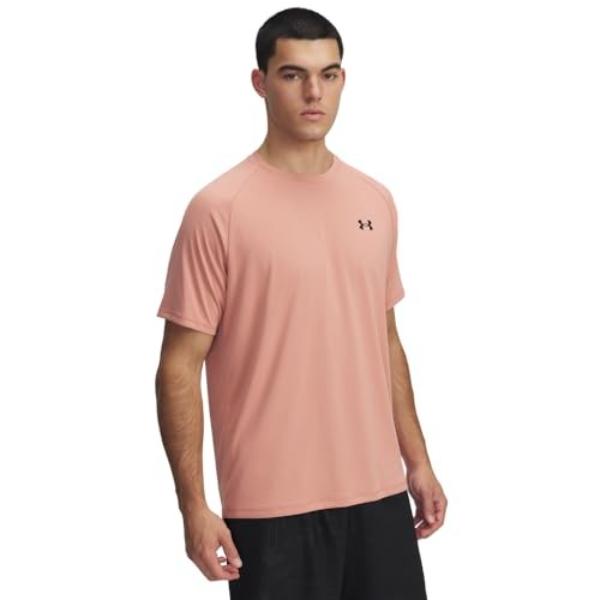 Under Armour 13264136963X Mens Tech 2.0 Short Sleeve T-Shirt, Canyon Pink & Black - 3XL -  Inner Armour