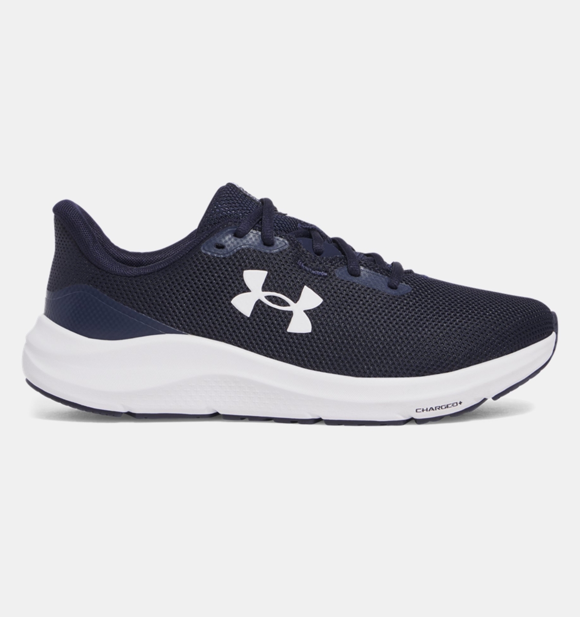 Under Armour 302825441012.5 Mens Charged Pursuit 4 Running Shoes, Midnight Navy & White - Size 12.5
