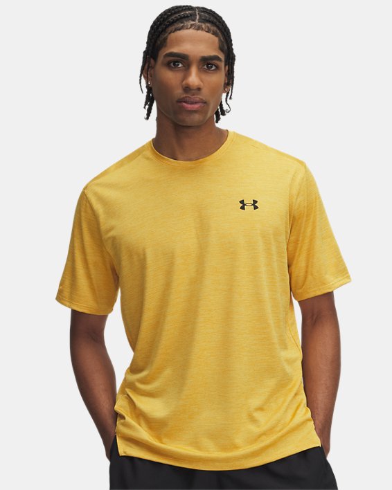 13767917732X Tech Vent Short Sleeve Shirt for Mens, Noble Gold & Black - 2X