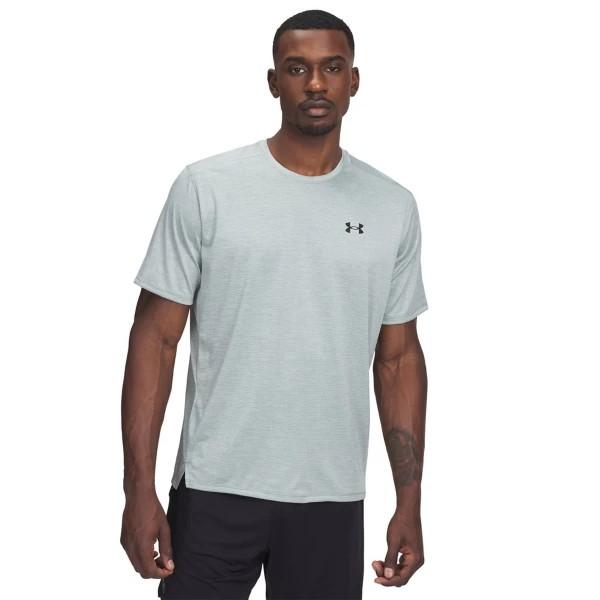 1376791377SM Mens Tech Vent Short Sleeve Shirt, Hydro Green & Silica Green - Small