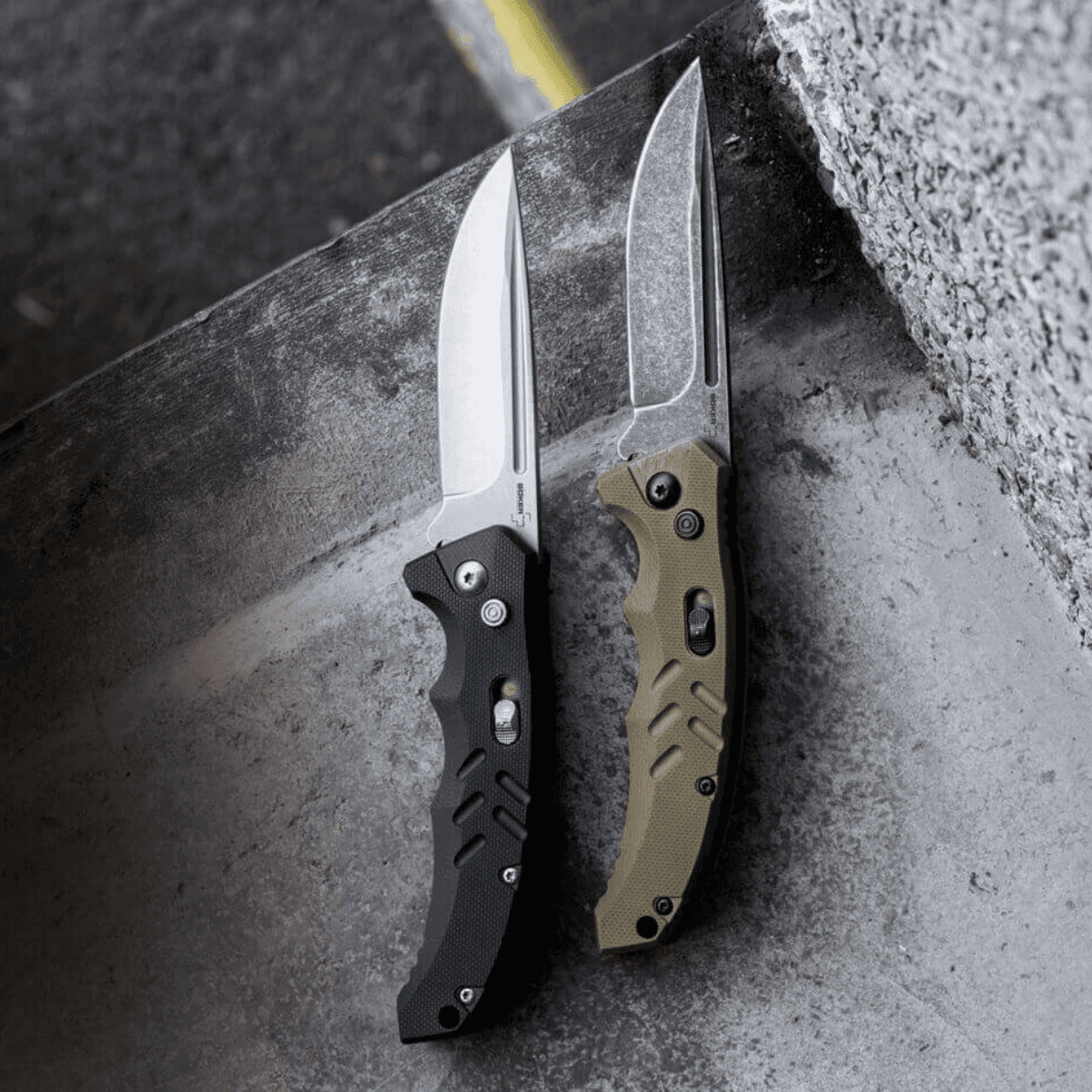 Picture of Boker BKR01BO483 7.68 in. Intention II Folding Knife&#44; Brown - Oal Drop Point Plain D2 Steel Blade G10 Handle