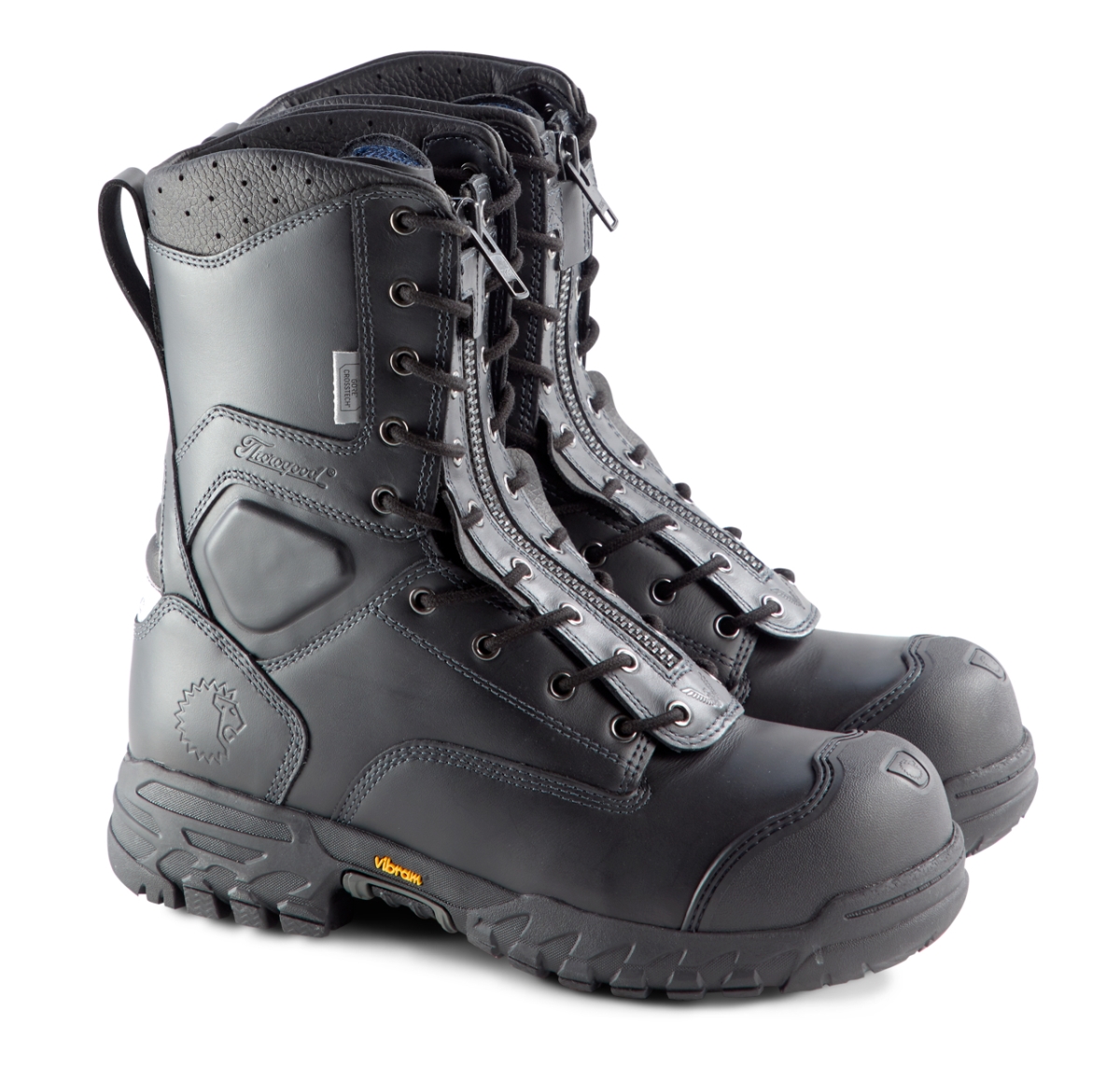 Fire and Rescue Boot, EMS, Wildland, Synthetic Rubber Outsole, Leather Upper, 8 in Height, 10 M