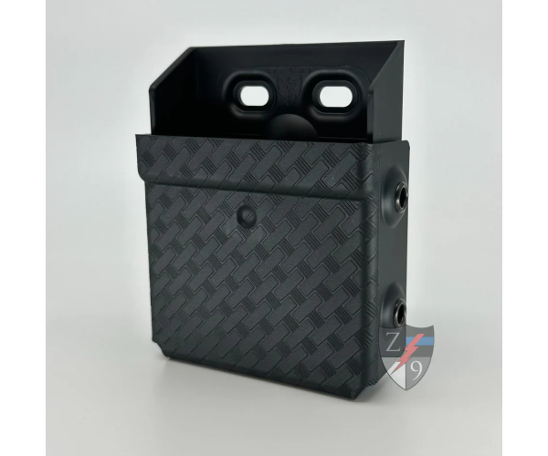Z9S-Z9-4062-BW-MLK Model 4062 Double Handcuff Case & ASP Ultra Plus, Basket Weave Black - Molle Loks