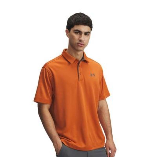 Under Armour 1290140724MD Mens   Tech Polo Shirt, Orange - Medium