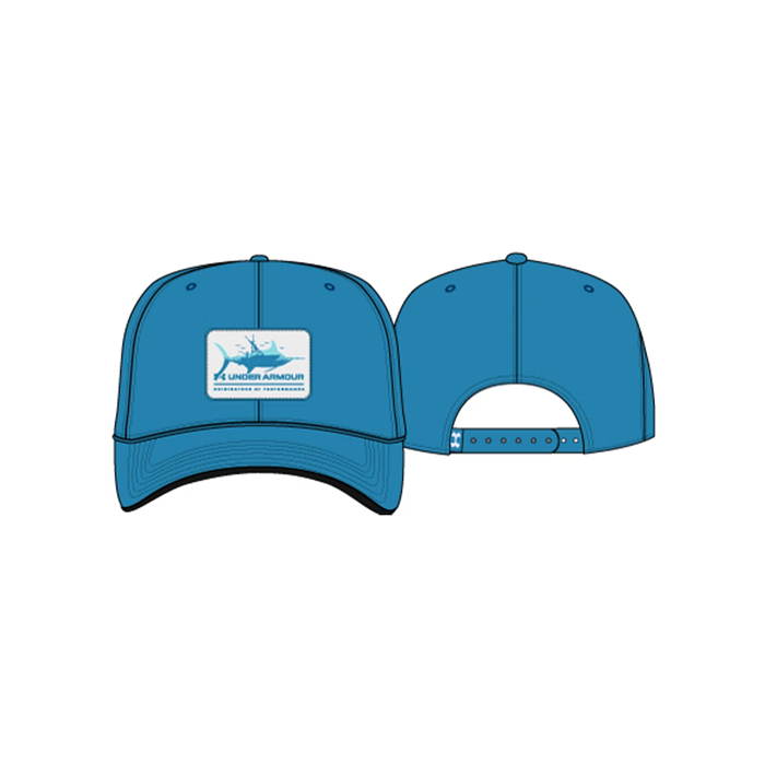 Under Armour 1386658452OSFM Fish Snapback Hat, Ether Blue & White - One Size