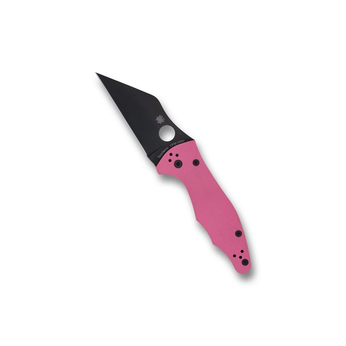 SPY-C85GPNBKP2 Yojimbo 2 Pink G-10 CPM S30V Sprint Run - Black Blade