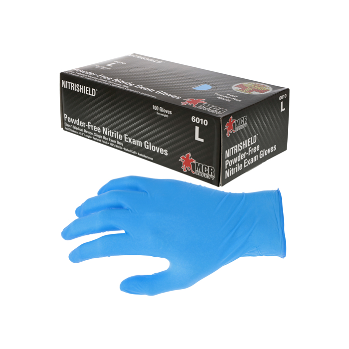 MCR-6010S 4 mil Blue Medical Grade Nitrile Disposable Gloves