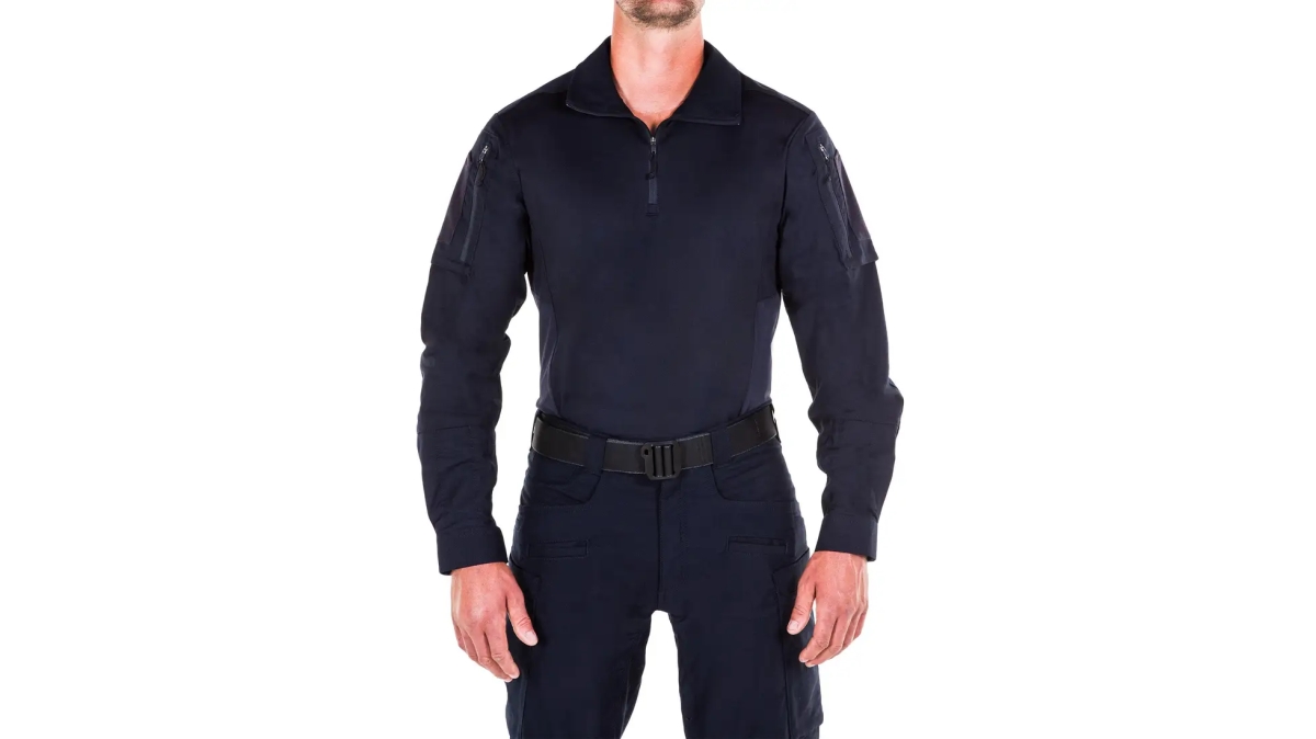 FT-111004-729-XL-T Defender Mens Shirt, Midnight Navy - Extra Large