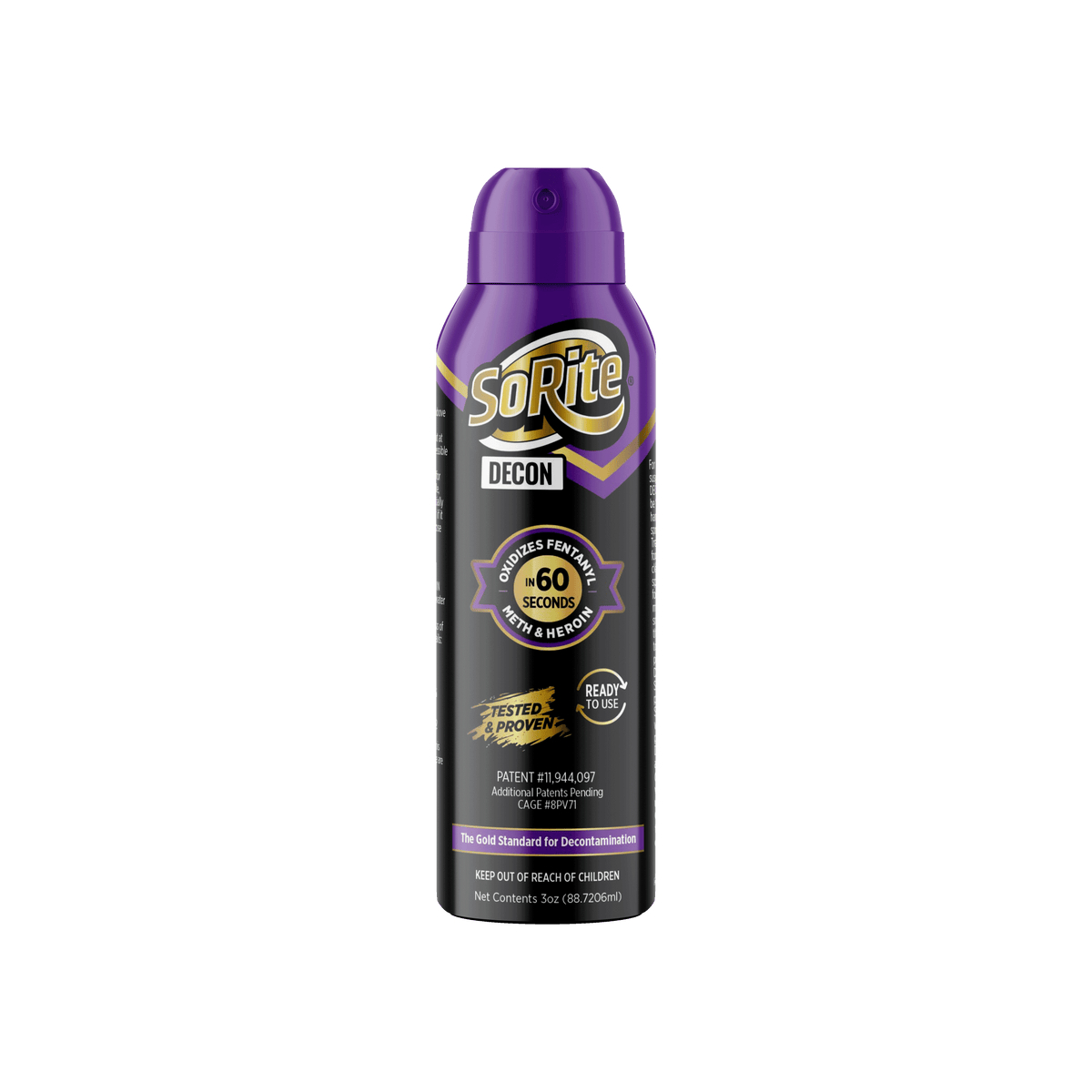 SOR-SRD-3BOV 3 oz Decon Bag-on-Valve Canister