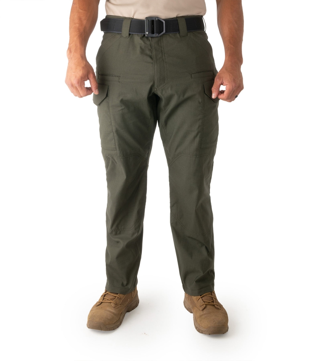 First Tactical Men's V2 Tactical Pants 2-Way Stretch Water Resistant Double-Dyed OD Green 114011-830, 34x36