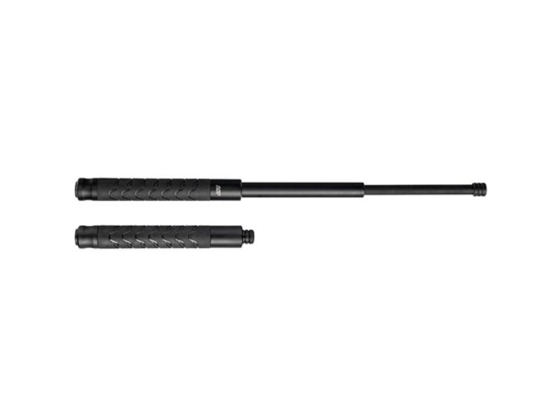 -22434 50 cm Talon Infinity Baton with Button, Black & Chrome