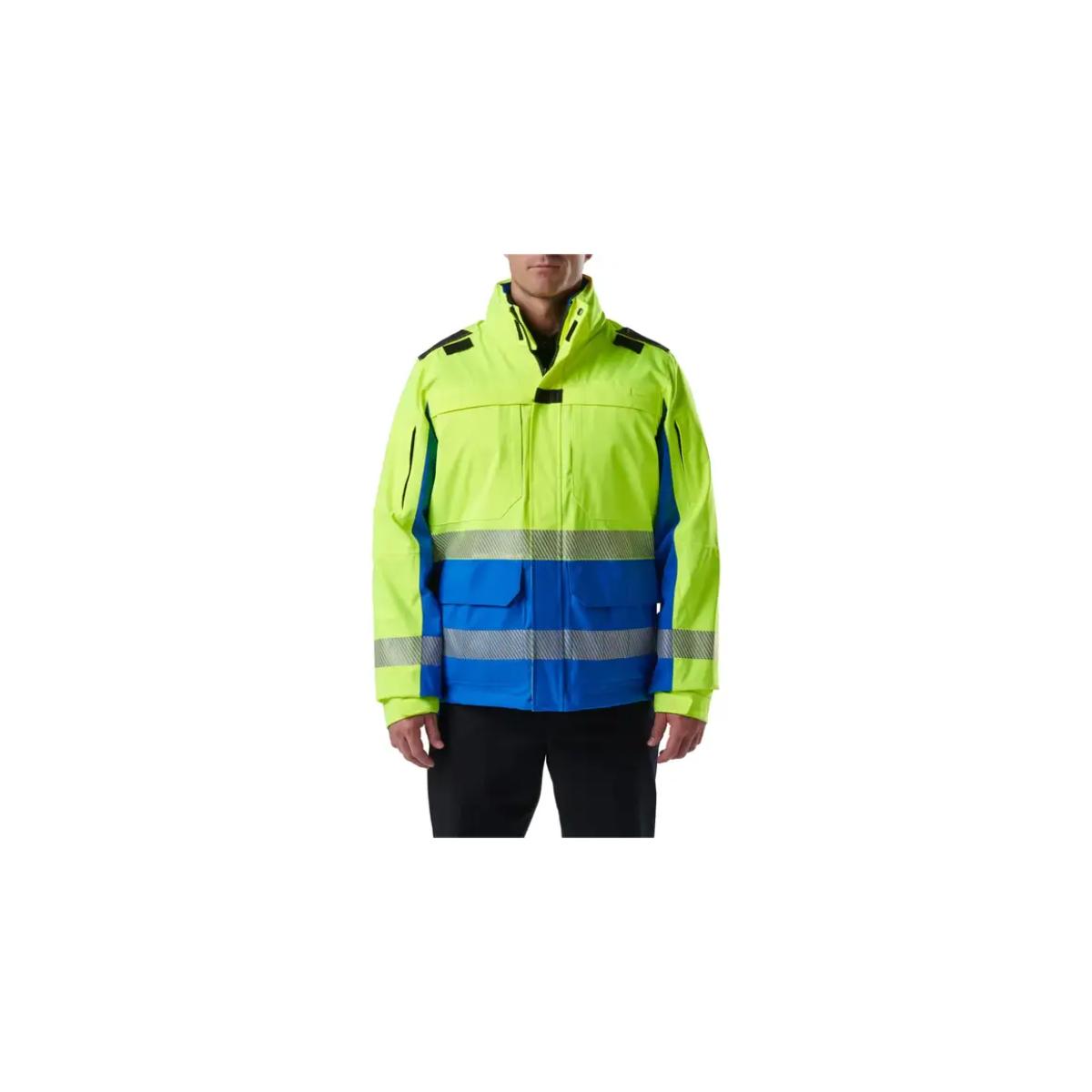 5-48379ABR693S Mens Waterproof Responder Hi-Vis Parka 2.0 Tactical Jacket, Royal Blue - Small