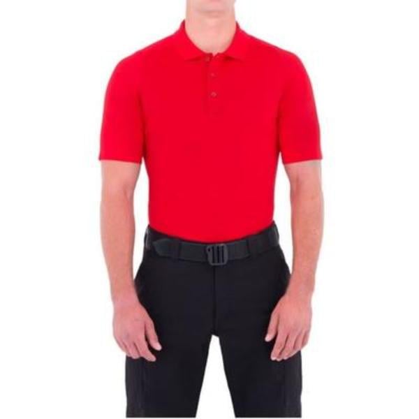 PERFORMANCE POLO SHORT SLEEVE, 100% Polyester, Button, 1 Pocket(s), Red, L