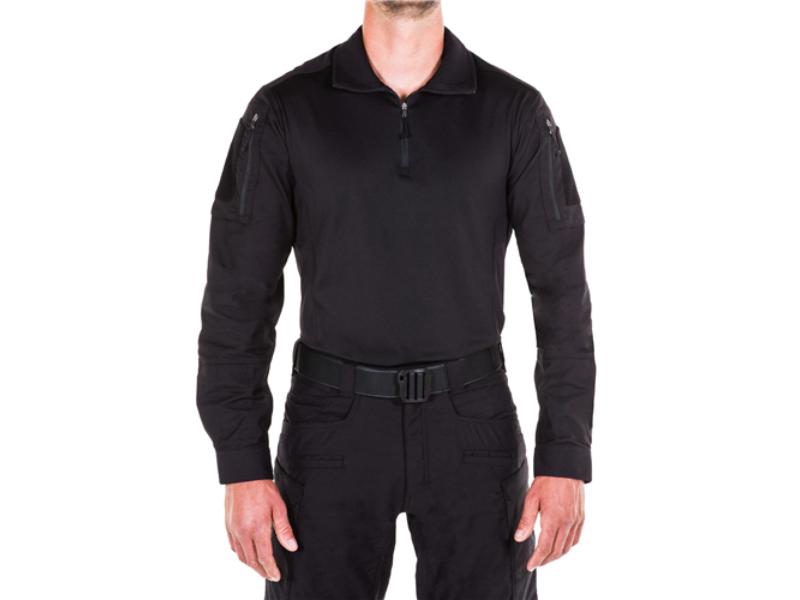 FT-111004-019-L-R Mens Defender Regular Long Sleeve Shirt, Black - Large