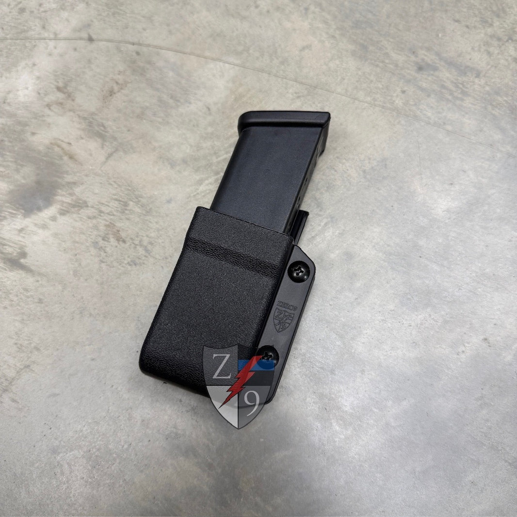 Z9S-Z9-4070-BLK-MLK Single Mag Case - 45 Cal, Staccato - Plain Black - Molle-Lok