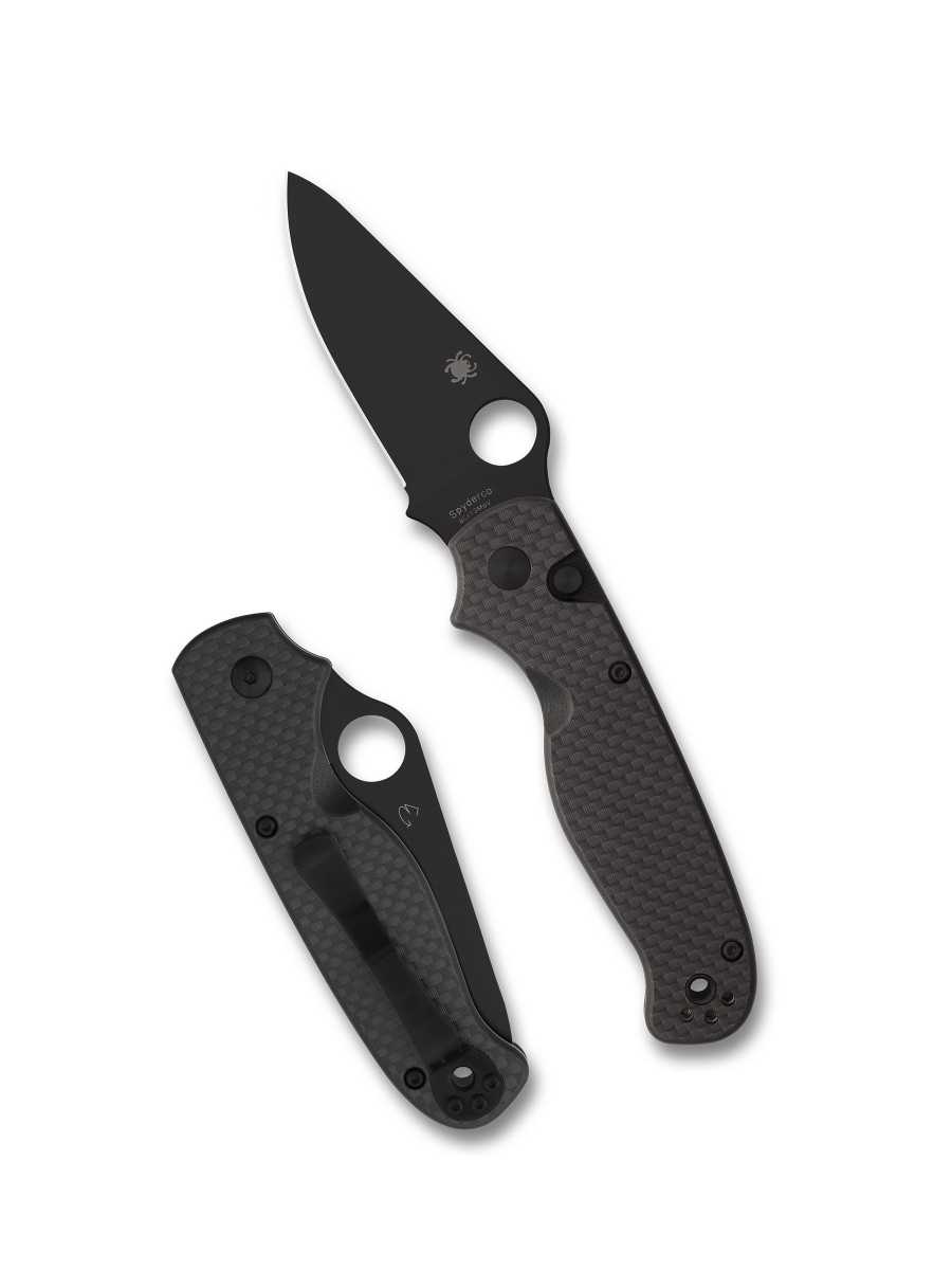 SPY-C275CFP 3.27 in. Button Up Carbon Fiber Folding Knife with Button-Lock Mechanism - Black