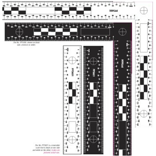 SIR-PPS6000 Reversible & Macrography Photography Evidence Scale, 300 x 150 mm