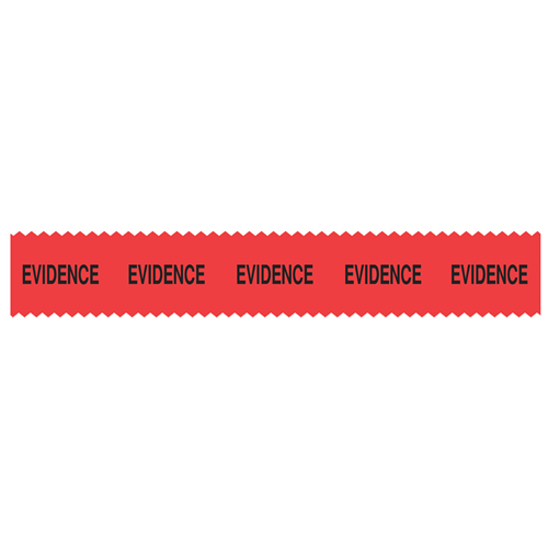SIR-SM1000 Sirchmark Evidence Integrity Tape, Red with Black Evidence - 54 ft.
