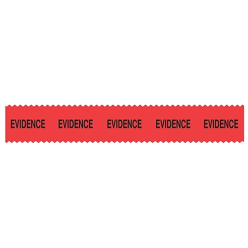 SIR-SM10002 Sirchmark Evidence Integrity Tape, Red with Black Evidence - 108 ft.