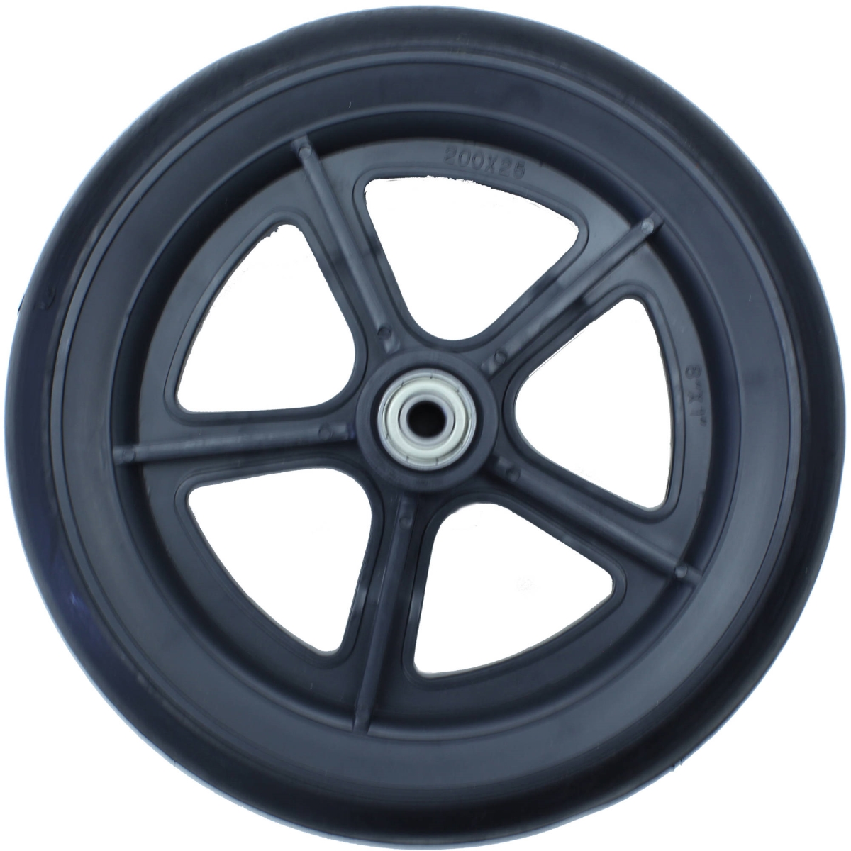 8 x 1 x 0.4 in. Front Caster with Bearing, Black
