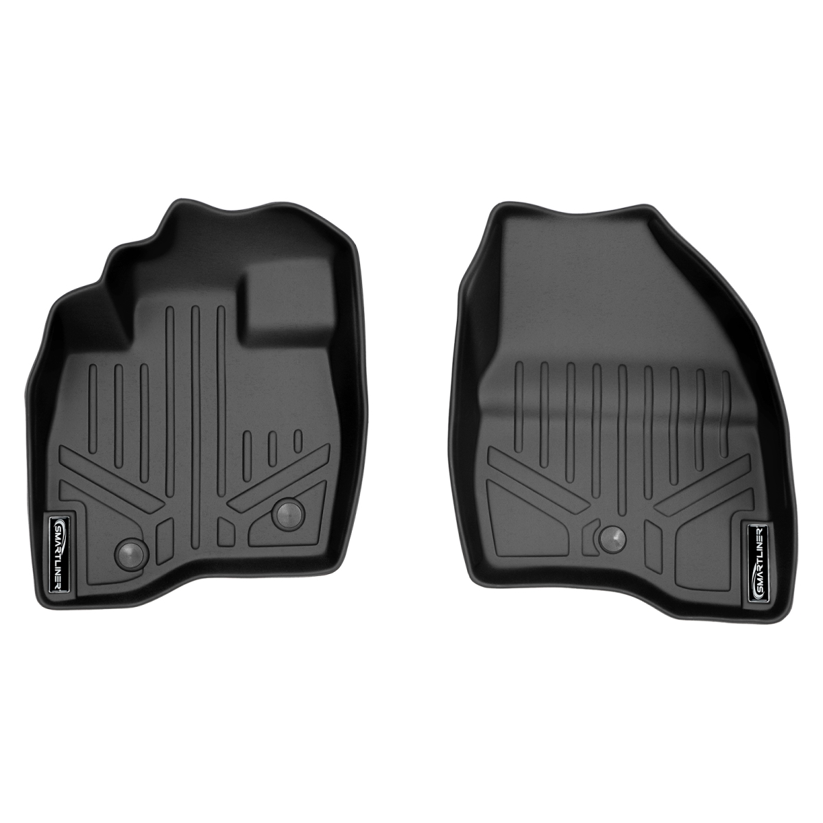 Custom Fit 1st Row Floor Mats Liner Set for 2017-2019 Ford Explorer, Black