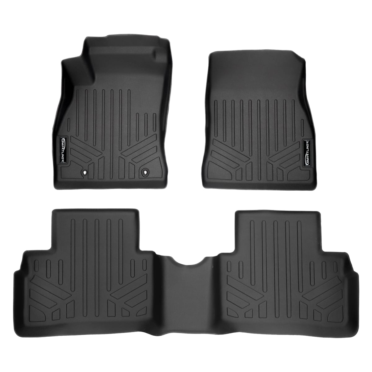 SA0432-B0432 Custom Fit 2 Row Floor Mats Liner Set for 2011-2017 Nissan Juke, Black
