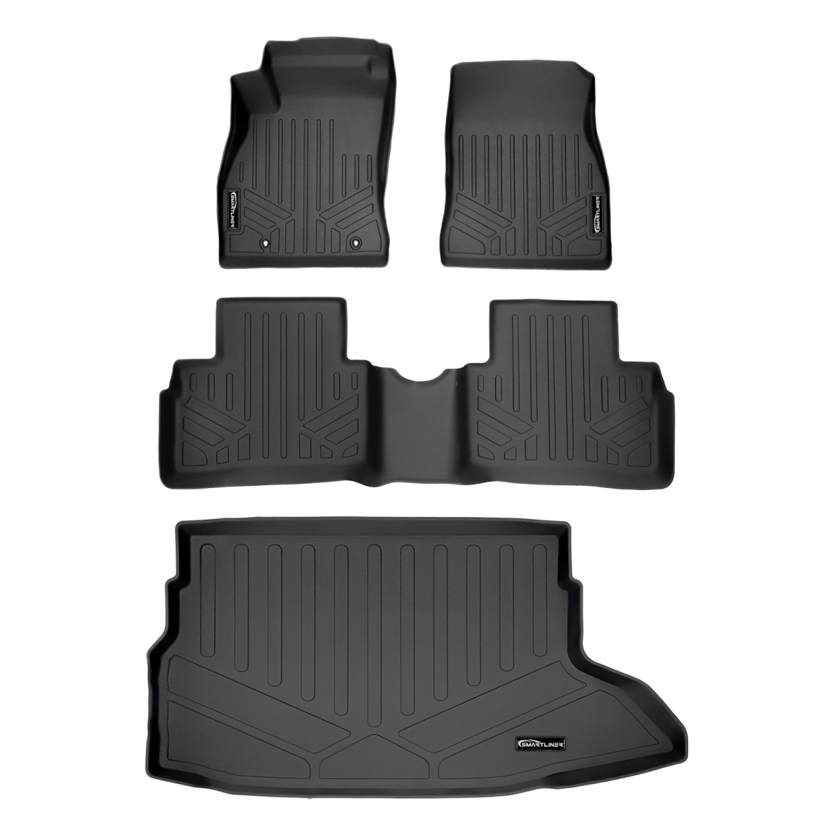 SA0432-B0432-D0432 Custom Trunk Floor Mats & Cargo Liner Set with or without Optional Subwoofer for 2011-2017 Nissan Juke, Black