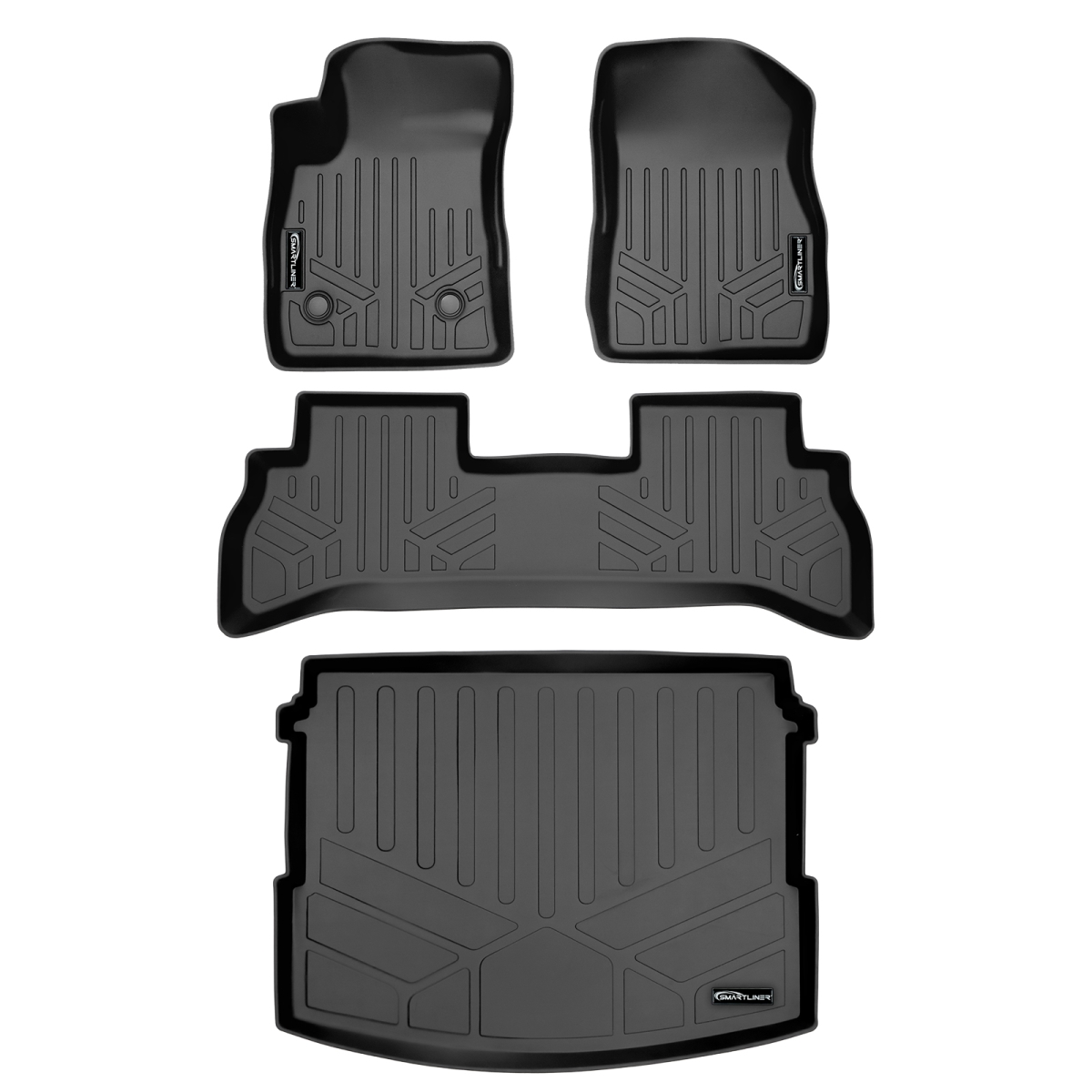 SA0511-B0511-D0512 Behind 2nd Row Floor Mats & Cargo Liner with Cargo in Lower Position Only for 2020-2022 Buick Encore GX, Black