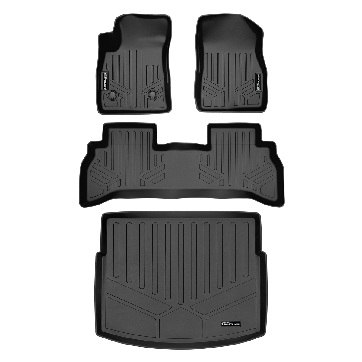 SA0511-B0520-D0521 Custom Fit Behind 2nd Row Lower Deck Floor Mats & Cargo Liner Set for 2021-2022 Chevrolet Trailblazer, Black