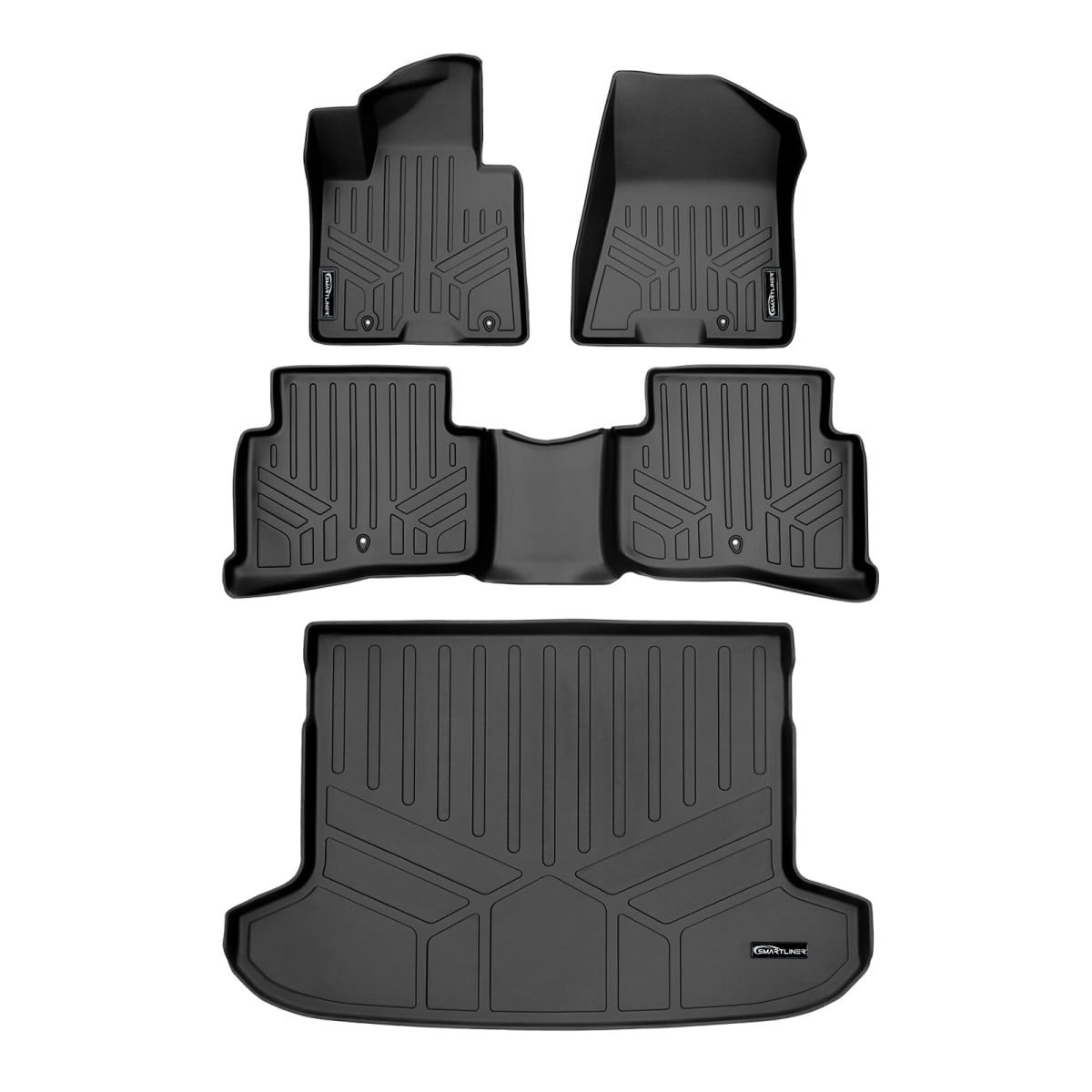 SA0244-B0206-D0528 Custom Fit Behind 2nd Row Floor Mats & Cargo Liner for 2019-2021 Hyundai Tucson, Black