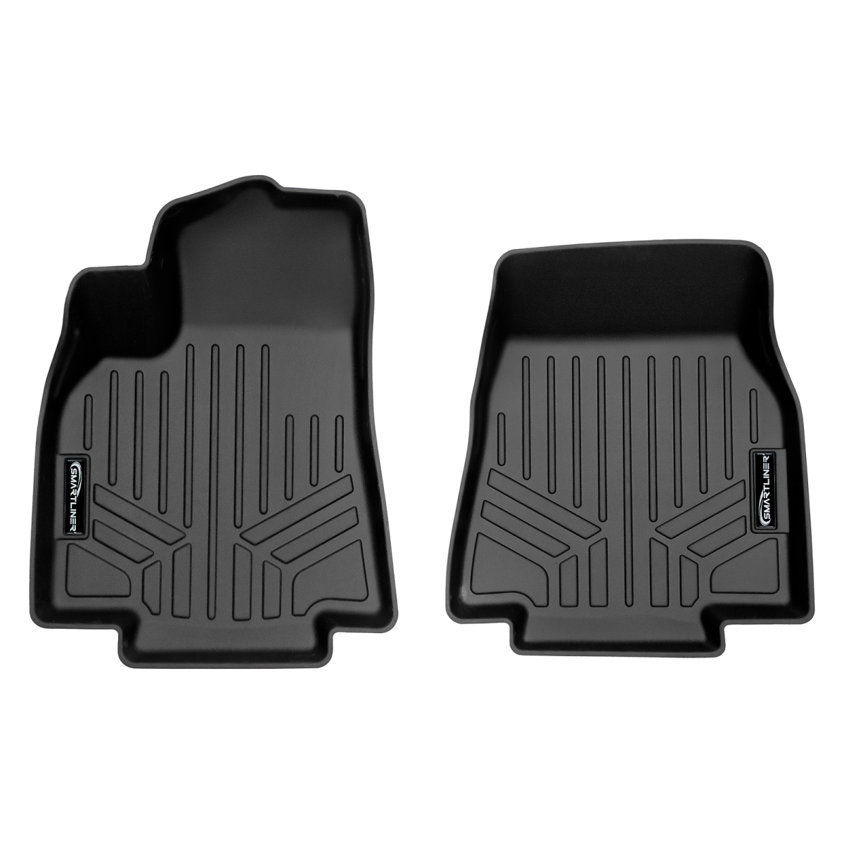 SA0529 All Weather Custom Fit Black 1st Row Floor Mat Liner Set for 2020-2022 Tesla Model Y