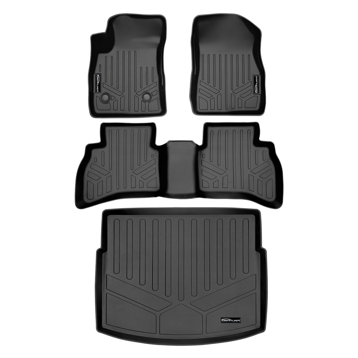 SA0511-B0530-D0521 Custom Fit Behind 2nd Row Lower Deck Floor Mats & Cargo Liner Set for 2021-2022 Chevrolet Trailblazer, Black
