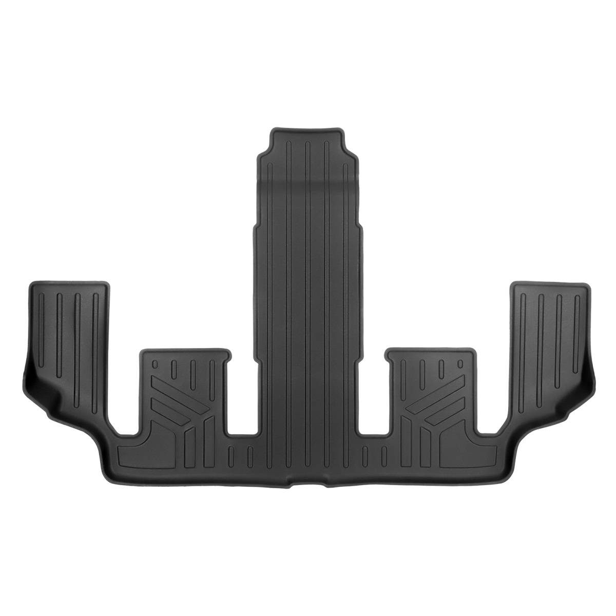 Custom Fit 3rd Row Floor Mat Liners with 2nd Row Bucket Seats no Center Console for 2020-2022 Mazda CX-9, Black