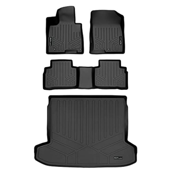 SA0555-B0555-D0560 All Weather Custom Fit Black 2 Row Floor Mats & Cargo Liner Set for 2022-2023 Hyundai Tucson