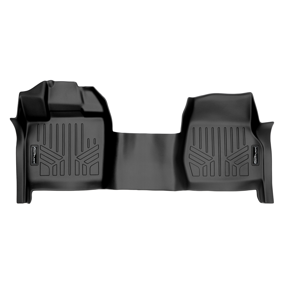SA0347 1st Row Regular Cab Floor Mats Liner with Bench Seat & Vinyl Flooring Only for 2015-2022 Ford F-150, Black