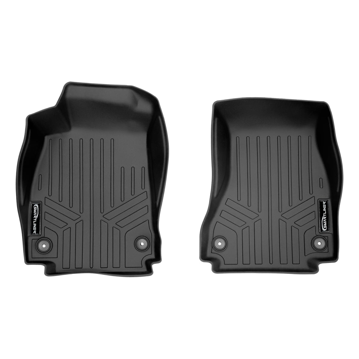 Custom Fit 1st Row Floor Mats Liner Set for 2017-2021 Audi A4, Black