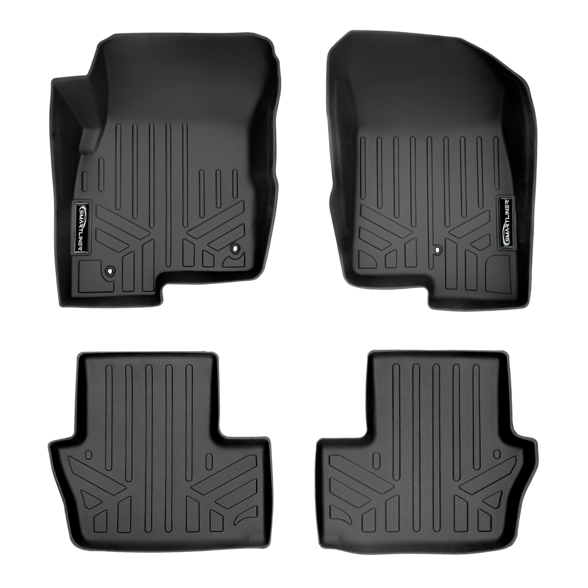 SA0353-B0263 Custom Fit Floor Mats 2 Row Liner Set, Black