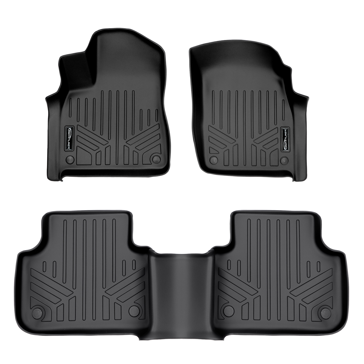 SA0364-B0364 Custom Fit 2 Row Floor Mats Liner Set for 2017-2022 Audi Q7, Black