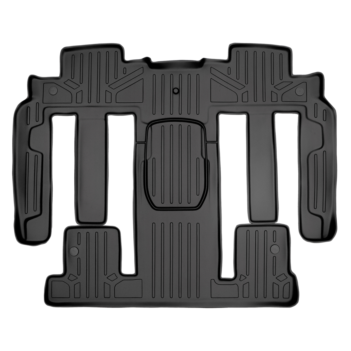 Custom Fit 2nd & 3rd Row Floor Mats Liner for 2008 Buick Enclave, Black