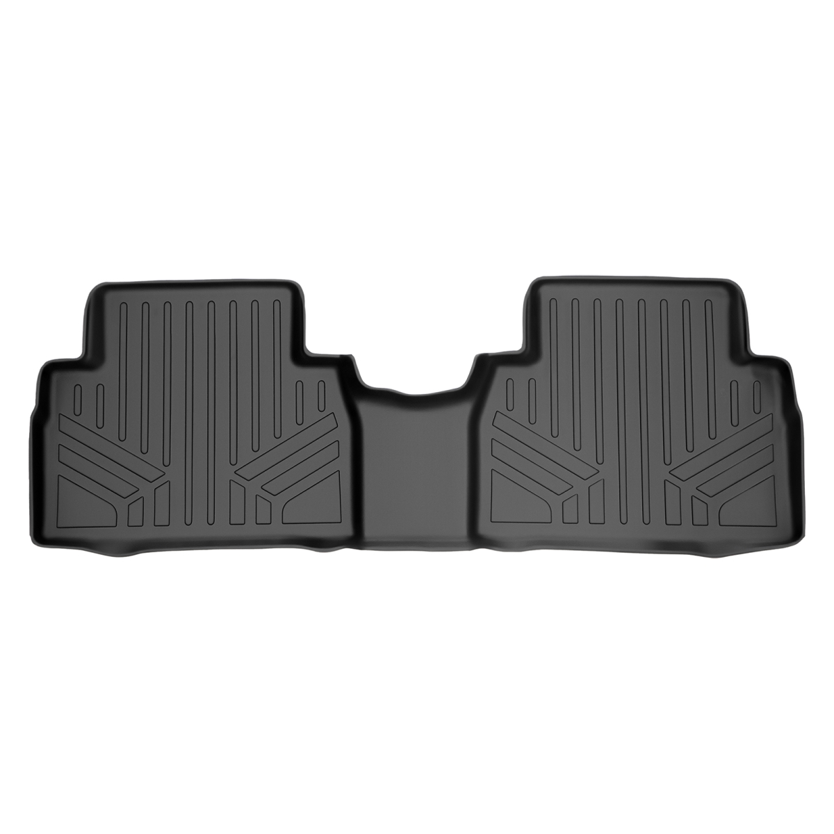 SB0411 Custom Fit 2nd Row Floor Mats Liner - Fe 5 Passenger Models for 2019-2020 Hyundai Santa Fe, Black