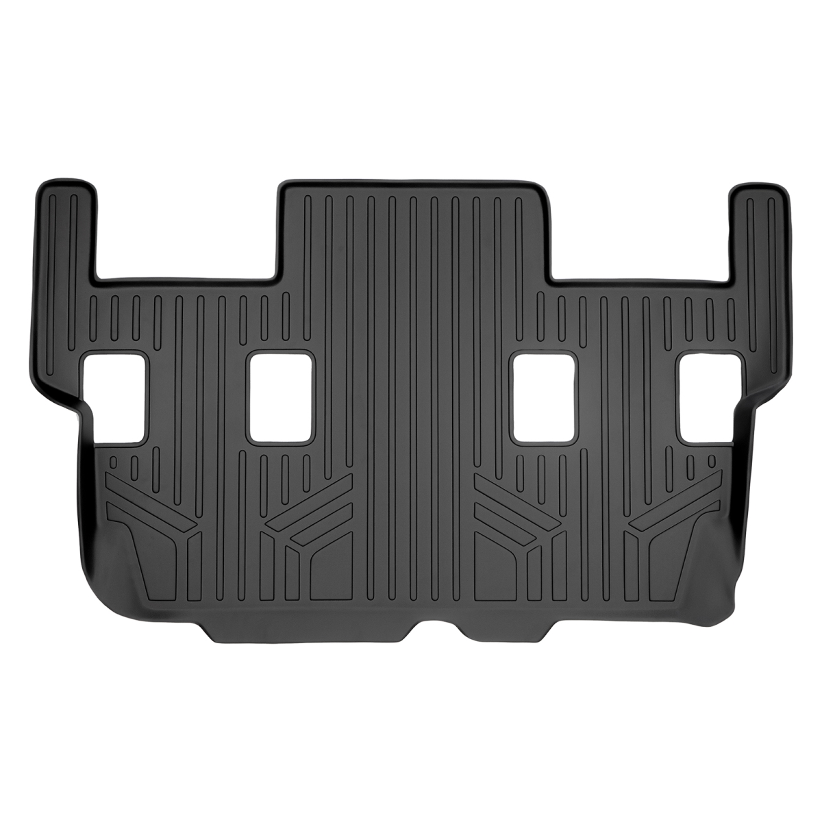 3rd Row Floor Mats Liner with 2nd Row Bucket Seats for 2007-2017 Ford Expedition & Lincoln Navigator, Black