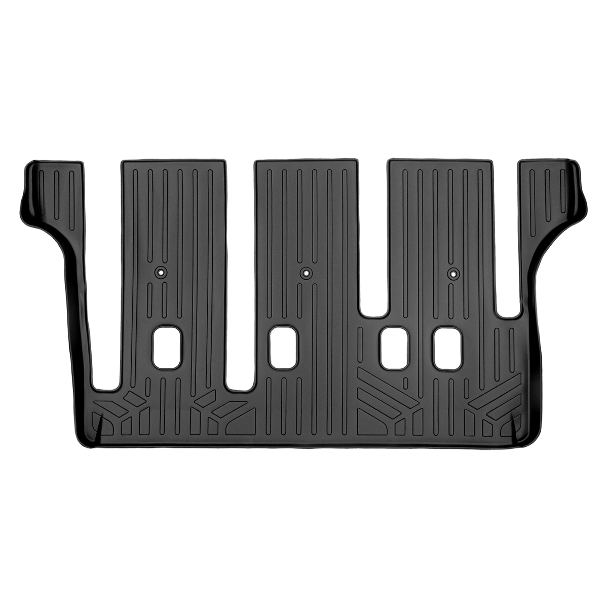 SC0239 Custom Fit 3rd Row Floor Mats Liner - 7 Passenger Model with 2nd Row 1st Class Lounge for 2015-2021 Kia Sedona, Black