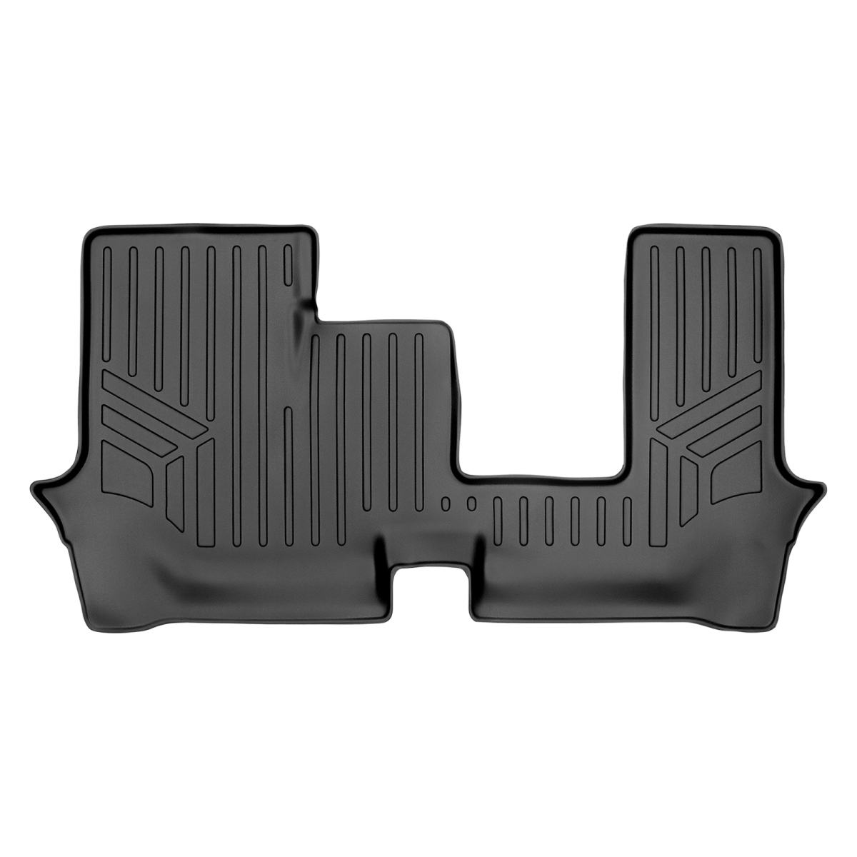 All Weather Custom Fit 3rd Row Floor Mats Liner with 2nd Row Bench Seat for 2018-2022 Volkswagen Atlas, Black