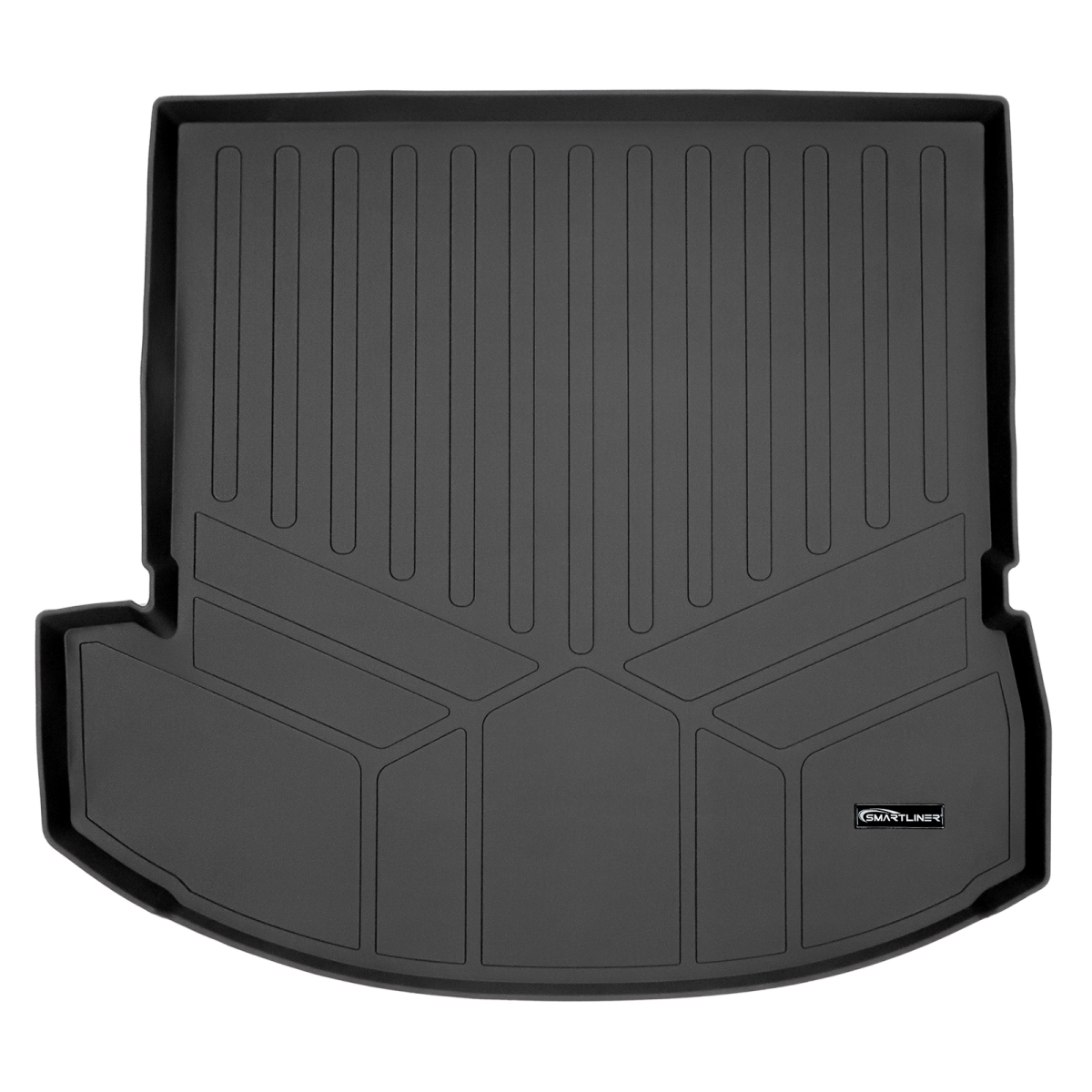 SD0143 Trunk Floor Mat Behind 2nd Row Seat Cargo Liner with 3rd Row for 2013-18 Hyundai Santa Fe, Black
