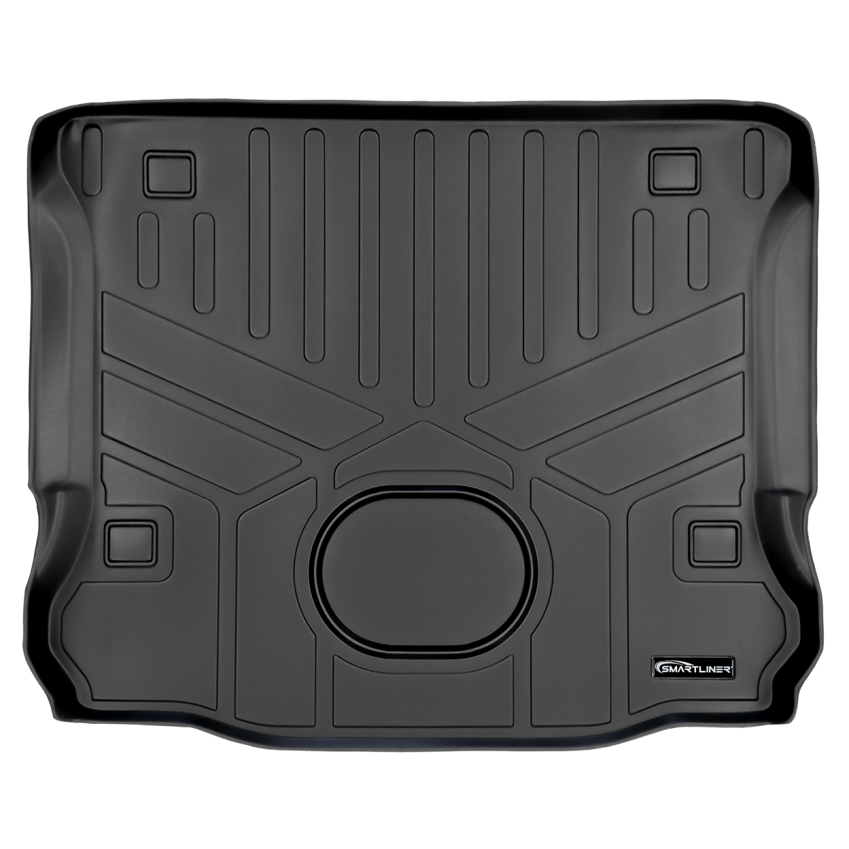 All Weather Trunk Floor Mat Cargo Liner - JK Old Body Style for 2015-2018 Jeep Wrangler, Black
