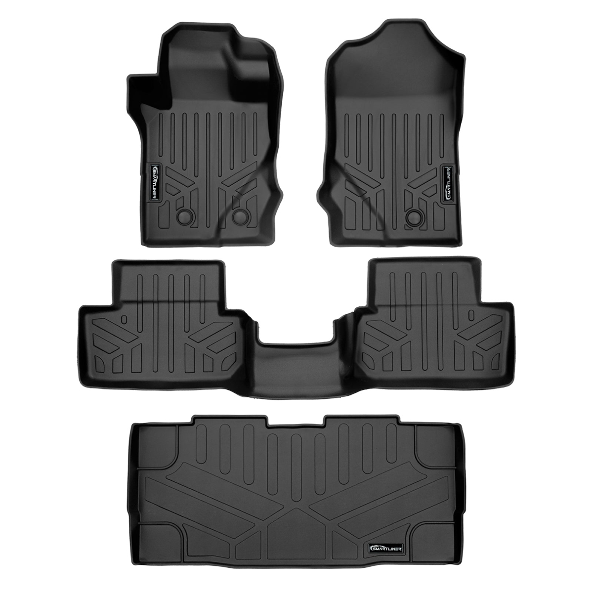 SA0566-B0616 All Weather Custom Fit 2 Row Floor Mat Liner Set for 2021-2023 Ford Bronco