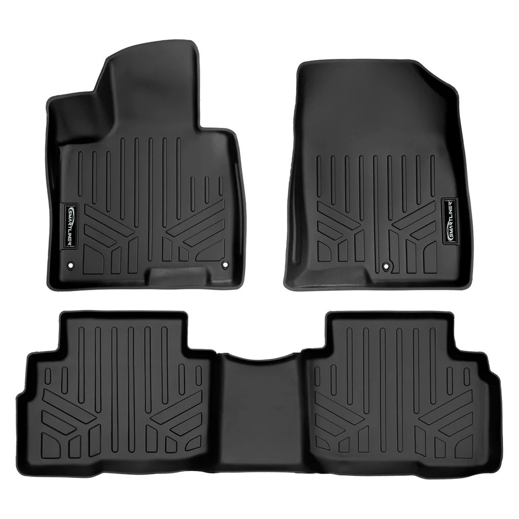 SA0603-B0603 All Weather Custom Fit Black 2 Row Floor Mat Liner Set for 2023 Kia Sportage