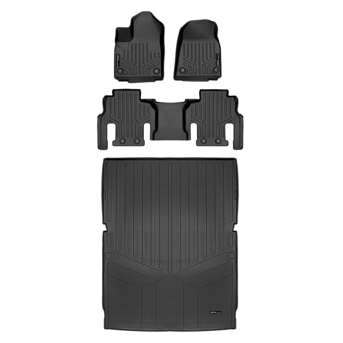 SA0573-B0589-D0708 All Weather Cargo Liner Set - Black - 2 Row - Precision Fit