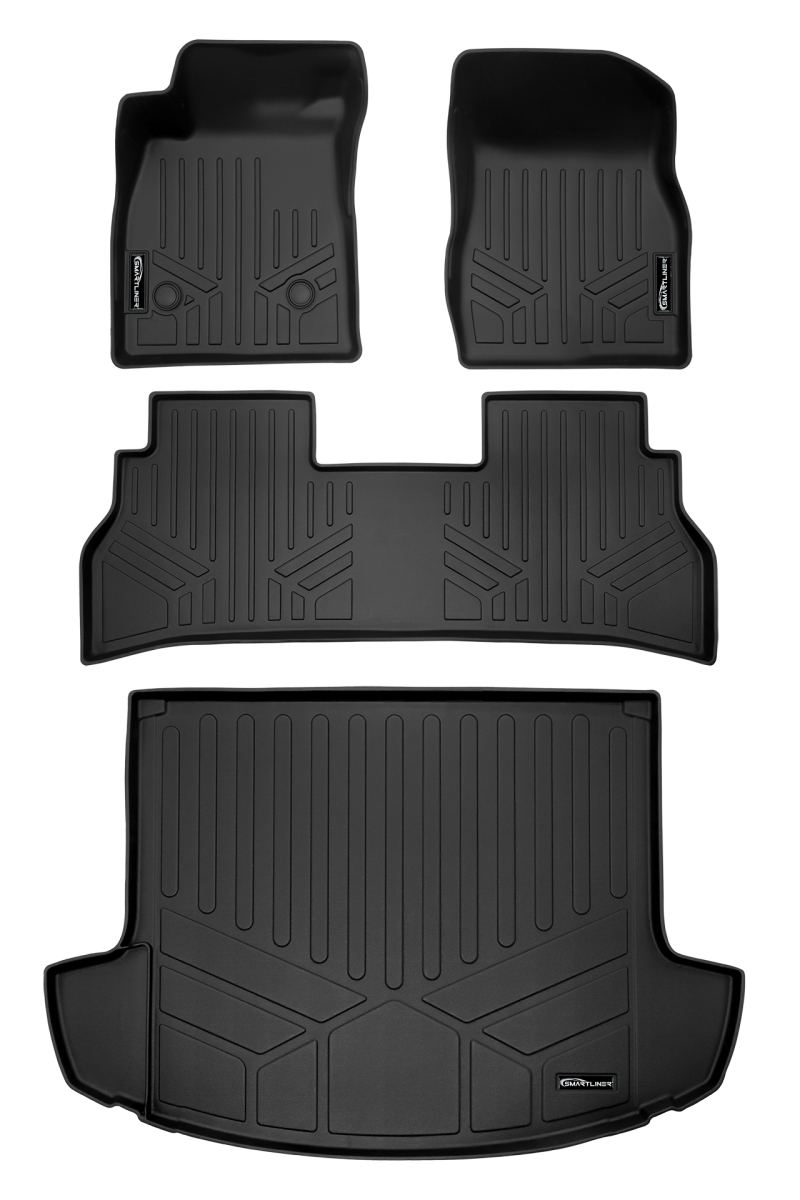 SA0711-B0711-D0726 All Weather Protection 2 Row Floor Liners & Cargo Liner Behind the 2nd Row Seats for 2024-2025 Buick Envista, Black