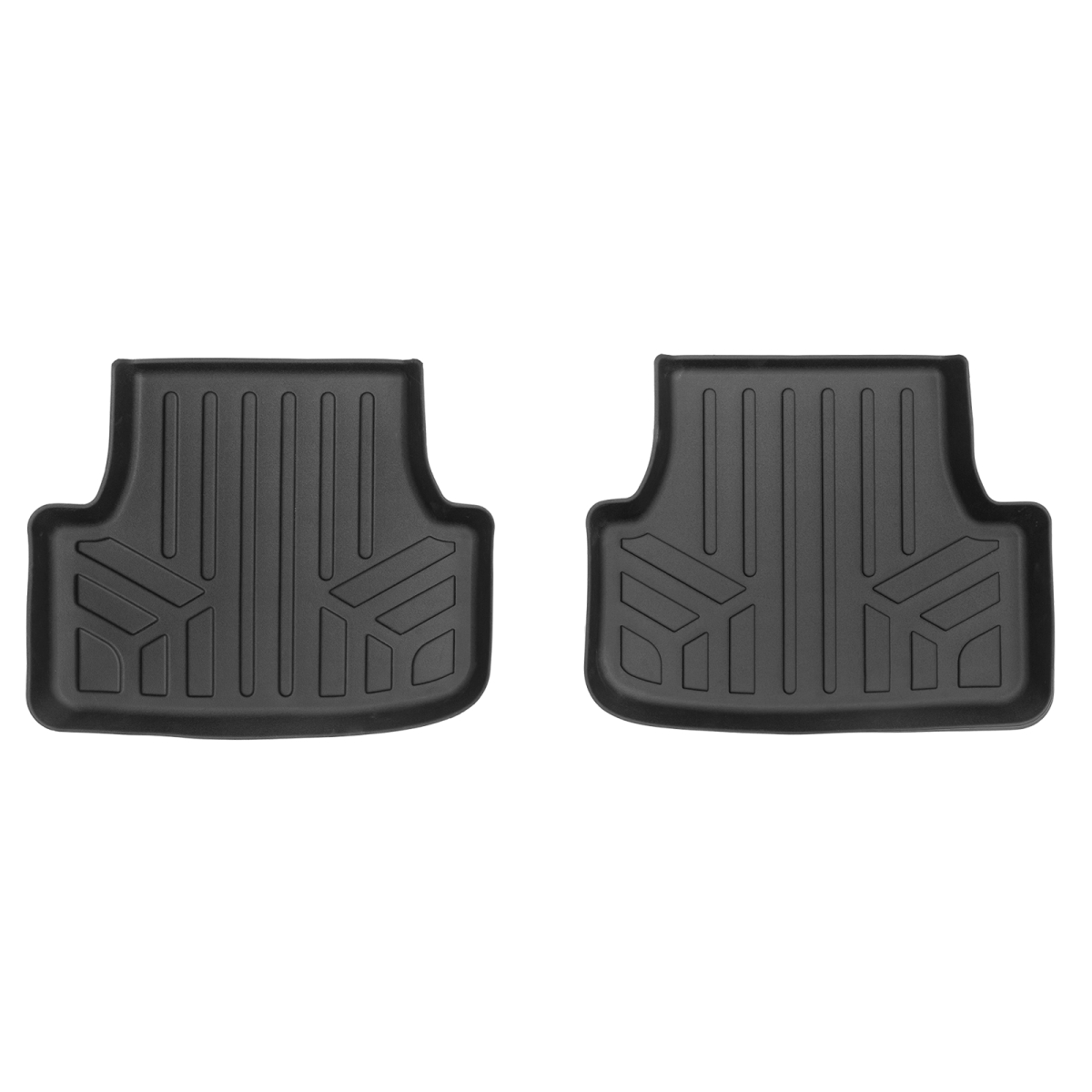 All Weather Floor Mat Liner Set - Black - 2nd Row - Durable Protection